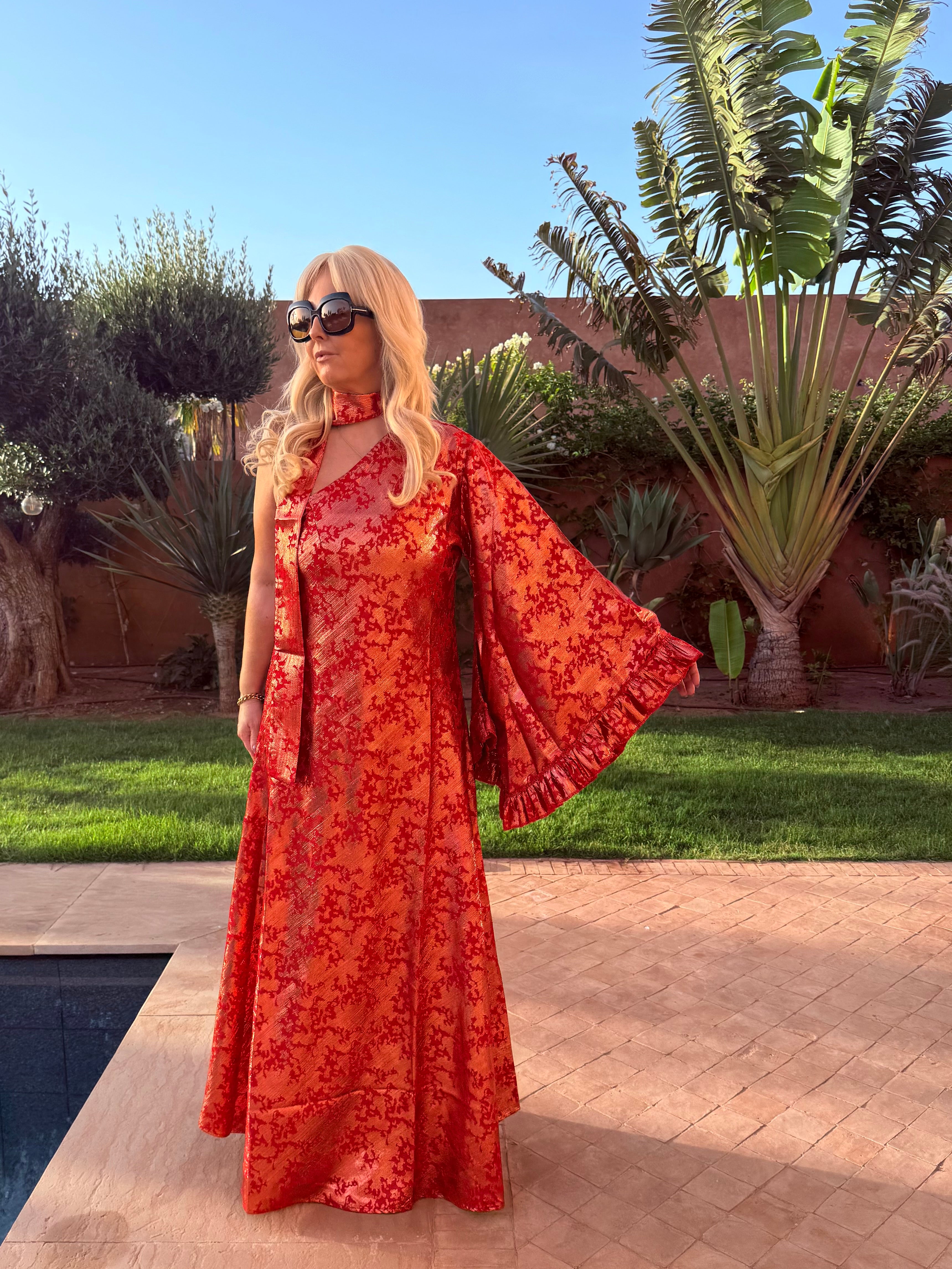 Stevie - Firelight Metallic One Shoulder