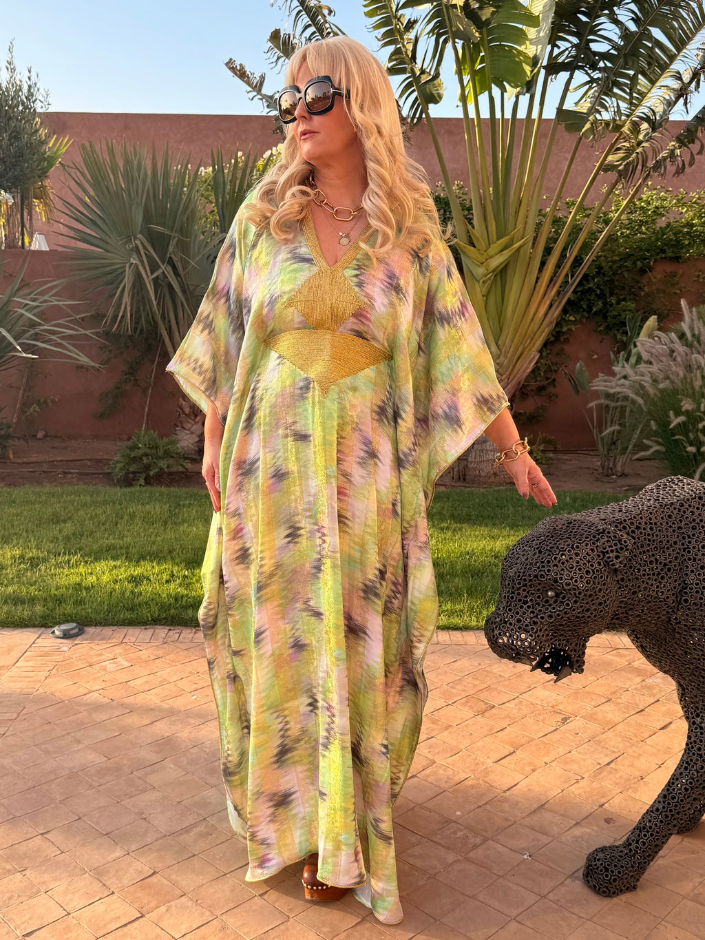 Kaftan - Ikat Gold Dream Maxi