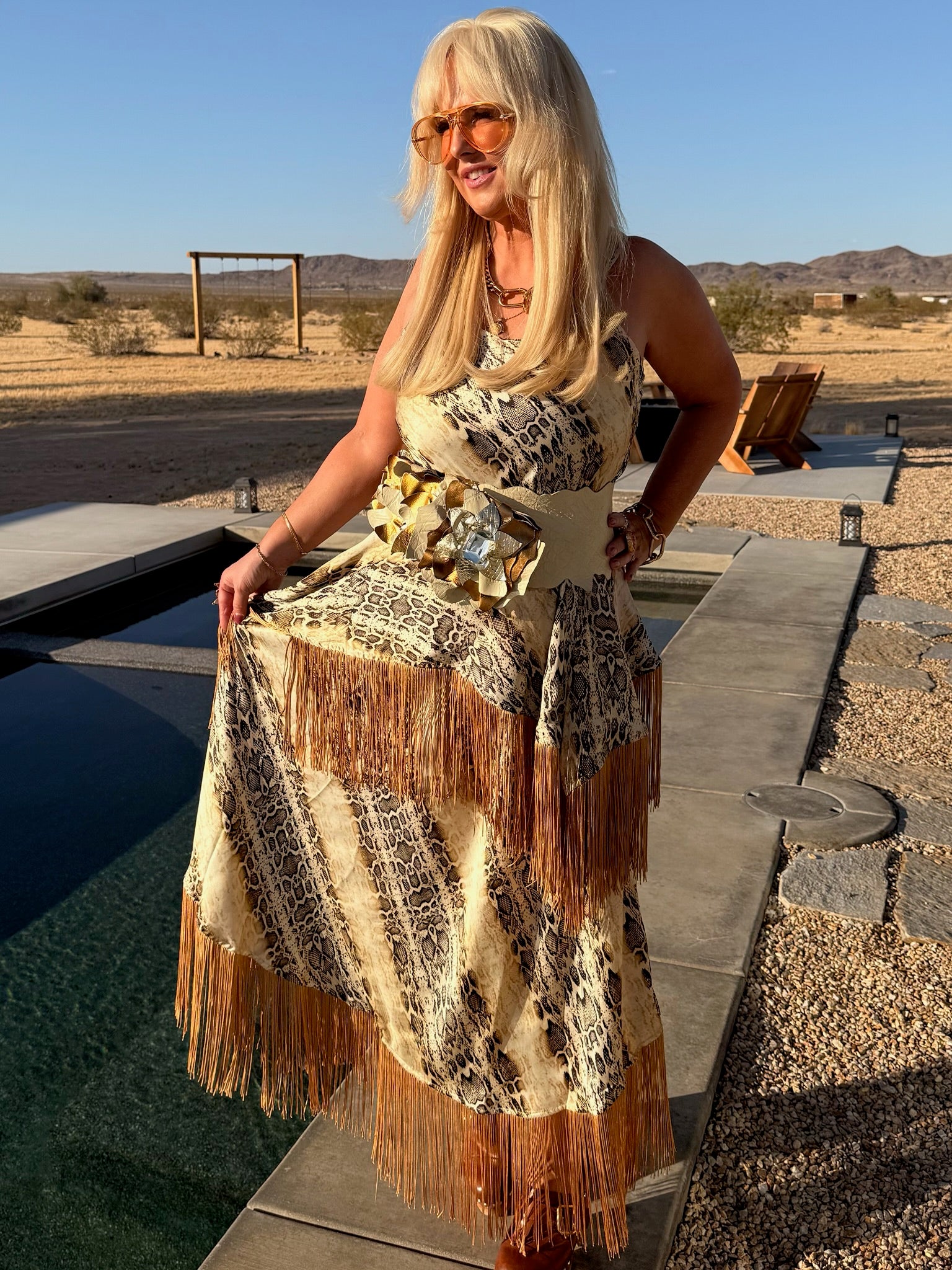 Spencer - Snake With Caramel Fringe Set
