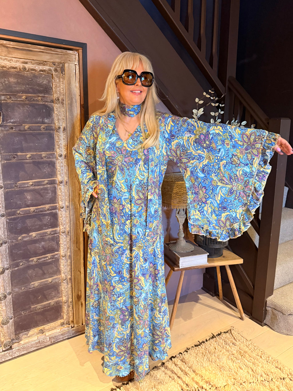 Stevie Dress — Bluebell Paisley