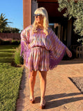 Sam - Lilac Metallic Fringe