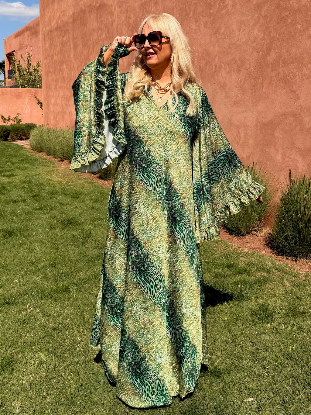 Stevie - Green Animal Print