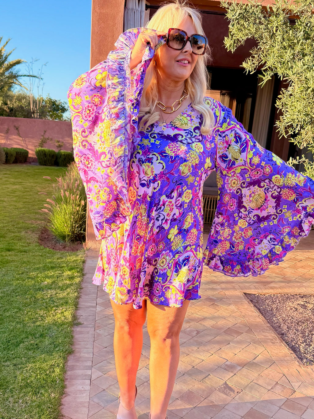 Short Stevie - Purple Neon Cotton
