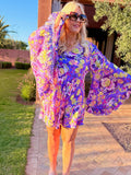 Short Stevie - Purple Neon Cotton