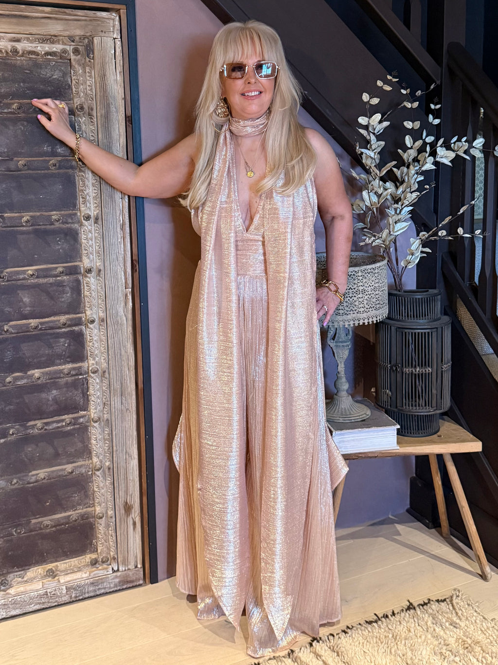Caz - Rose Gold Jumpsuit