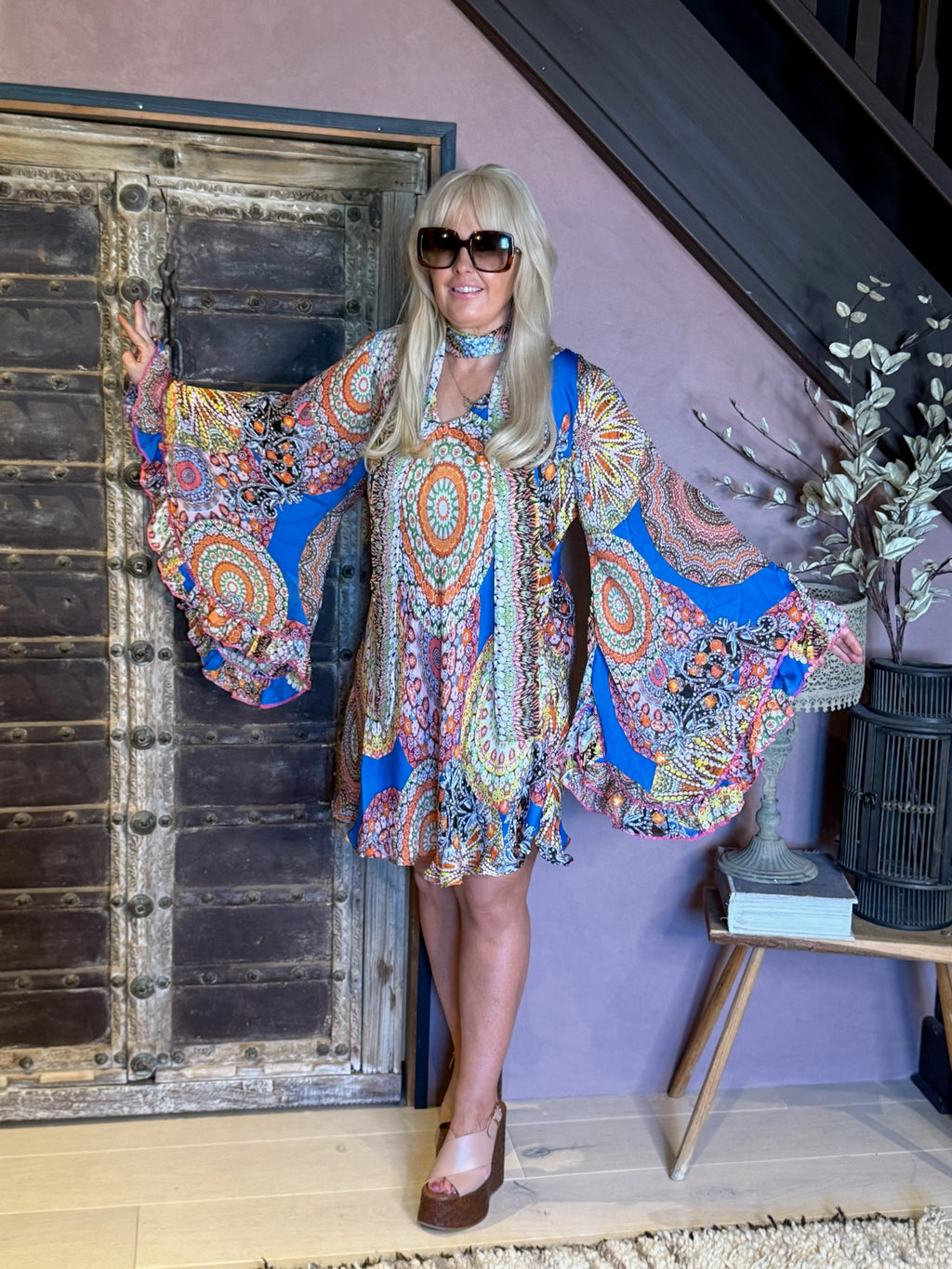 Stevie short “Marrakech Kaleidoscope blue