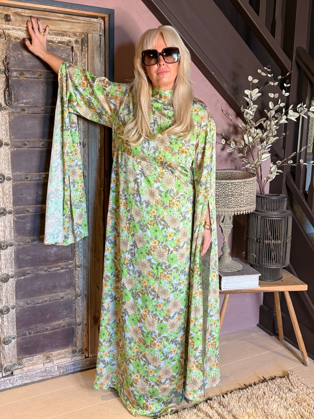 Kime - Green Pastel 70s Floral