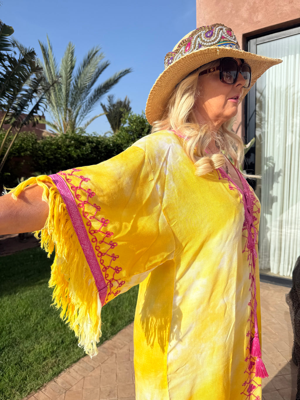 Kaftan - Talitha Fringed Moroccan Dream Tie Dye