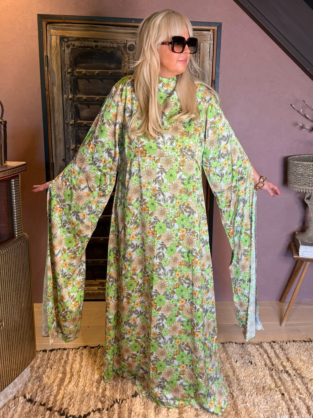Kime - Green Pastel 70s Floral