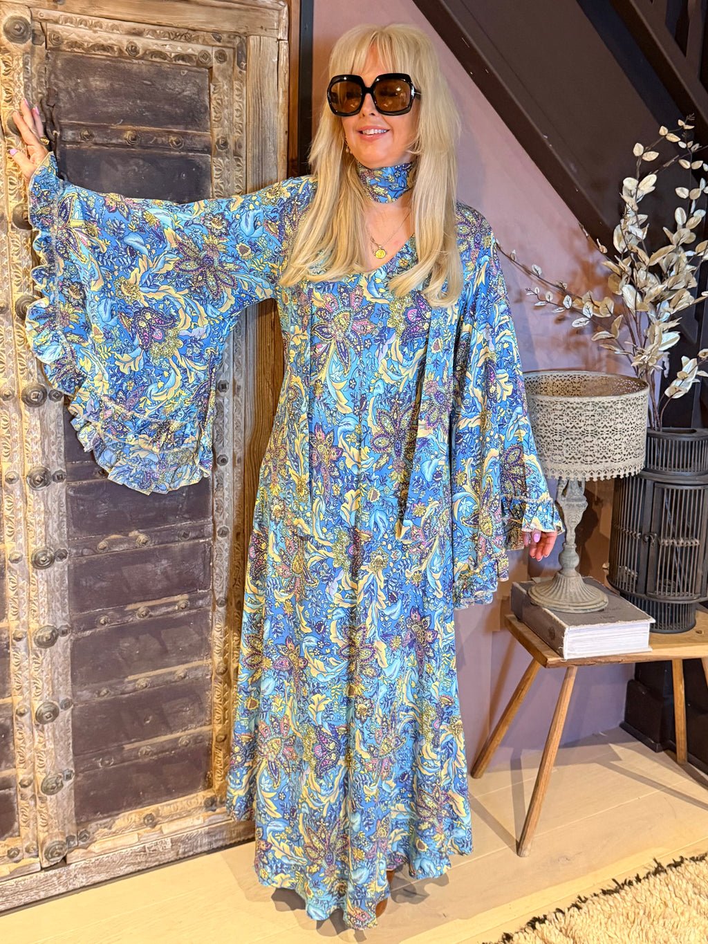 Stevie Dress — Bluebell Paisley