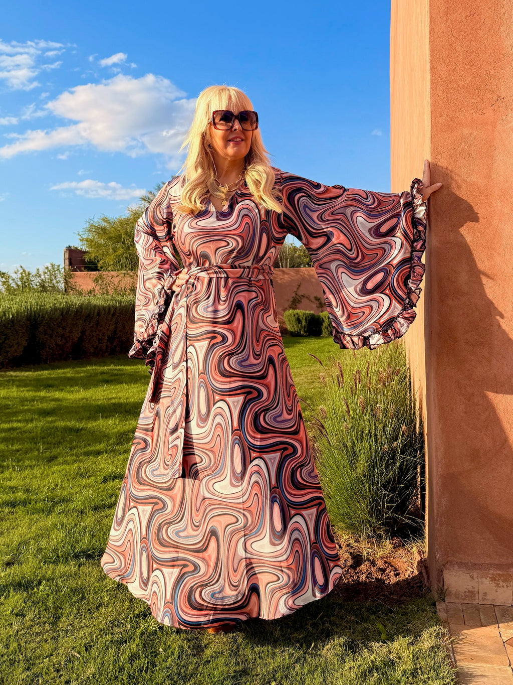 Stevie – Neutral Brown Pucci Swirl