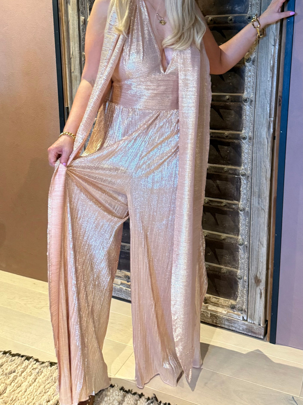 Caz - Rose Gold Jumpsuit