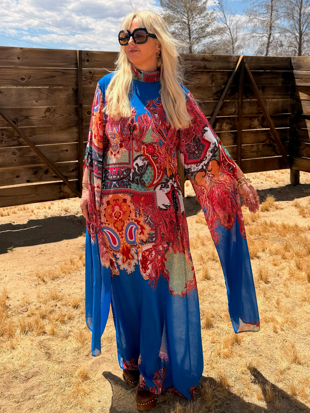 Kime - Blue & Red Paisley Patchwork