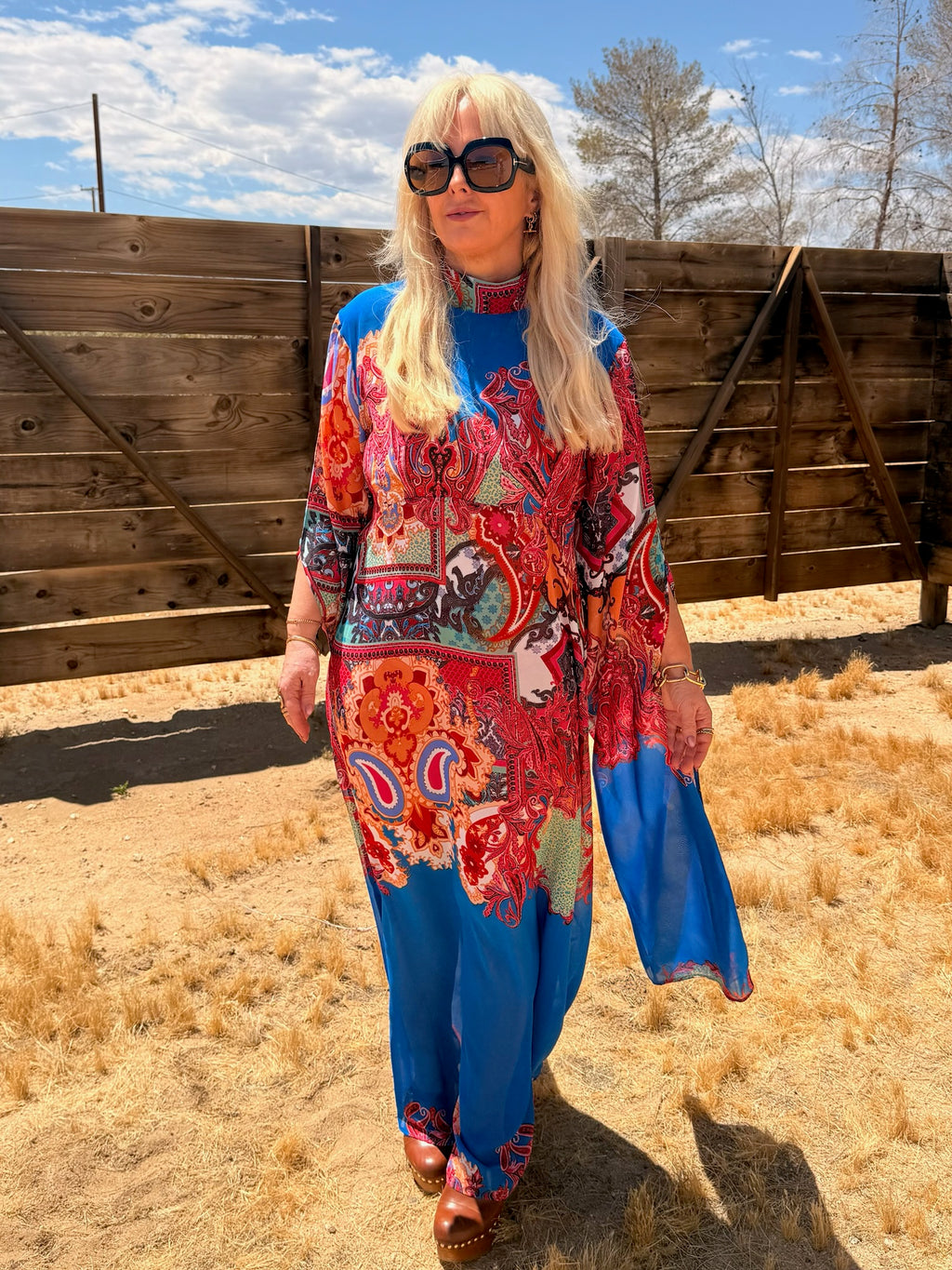 Kime - Blue & Red Paisley Patchwork