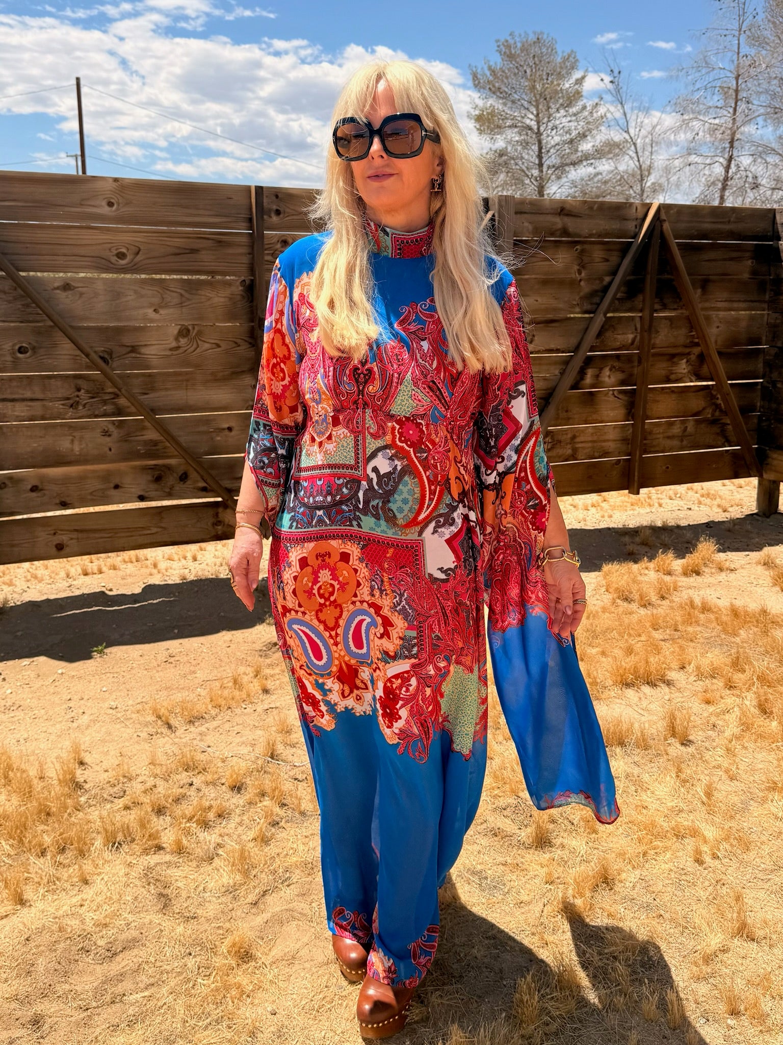 Kime - Blue & Red Paisley Patchwork