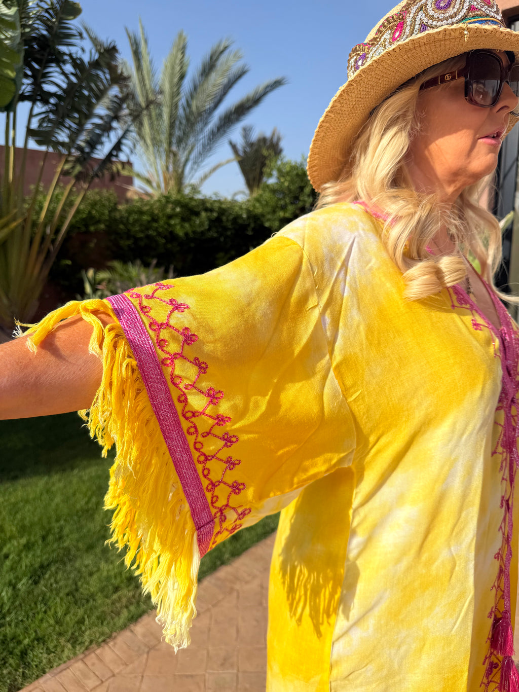 Kaftan - Talitha Fringed Moroccan Dream Tie Dye