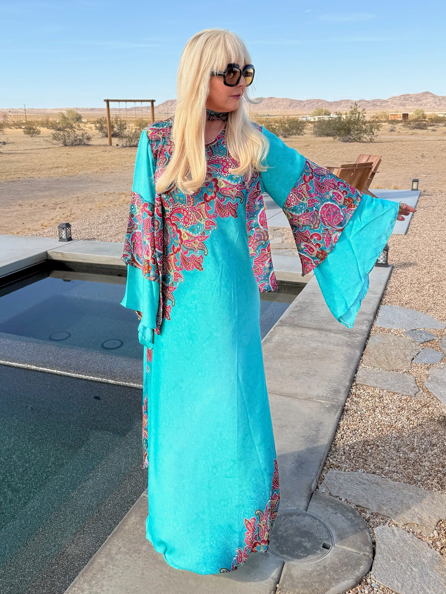 Ashley - Turqoise Paisley
