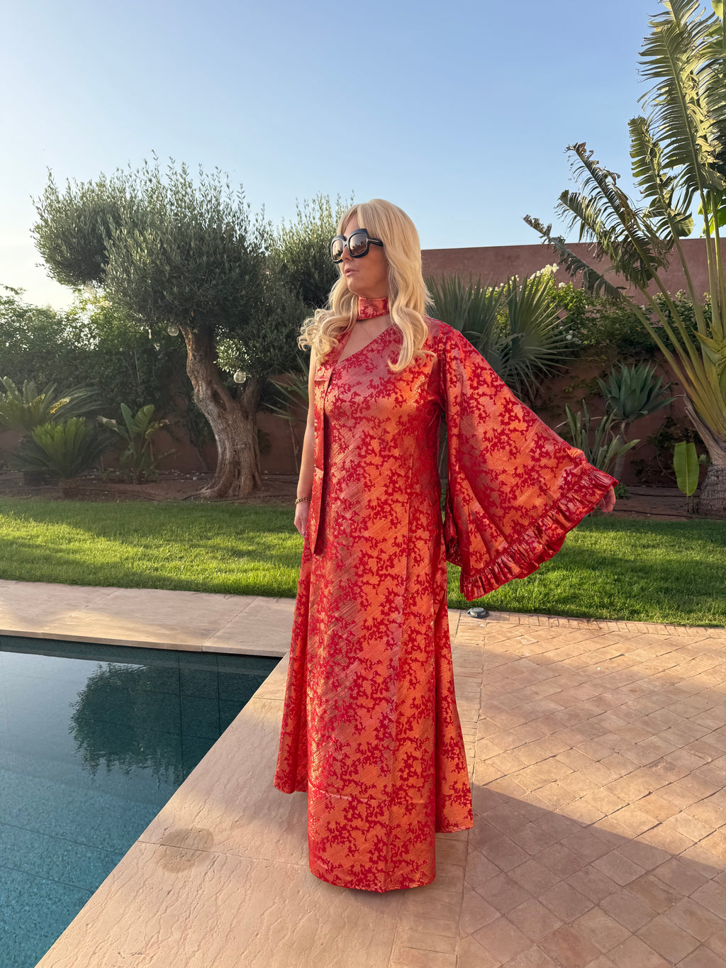 Stevie - Firelight Metallic One Shoulder