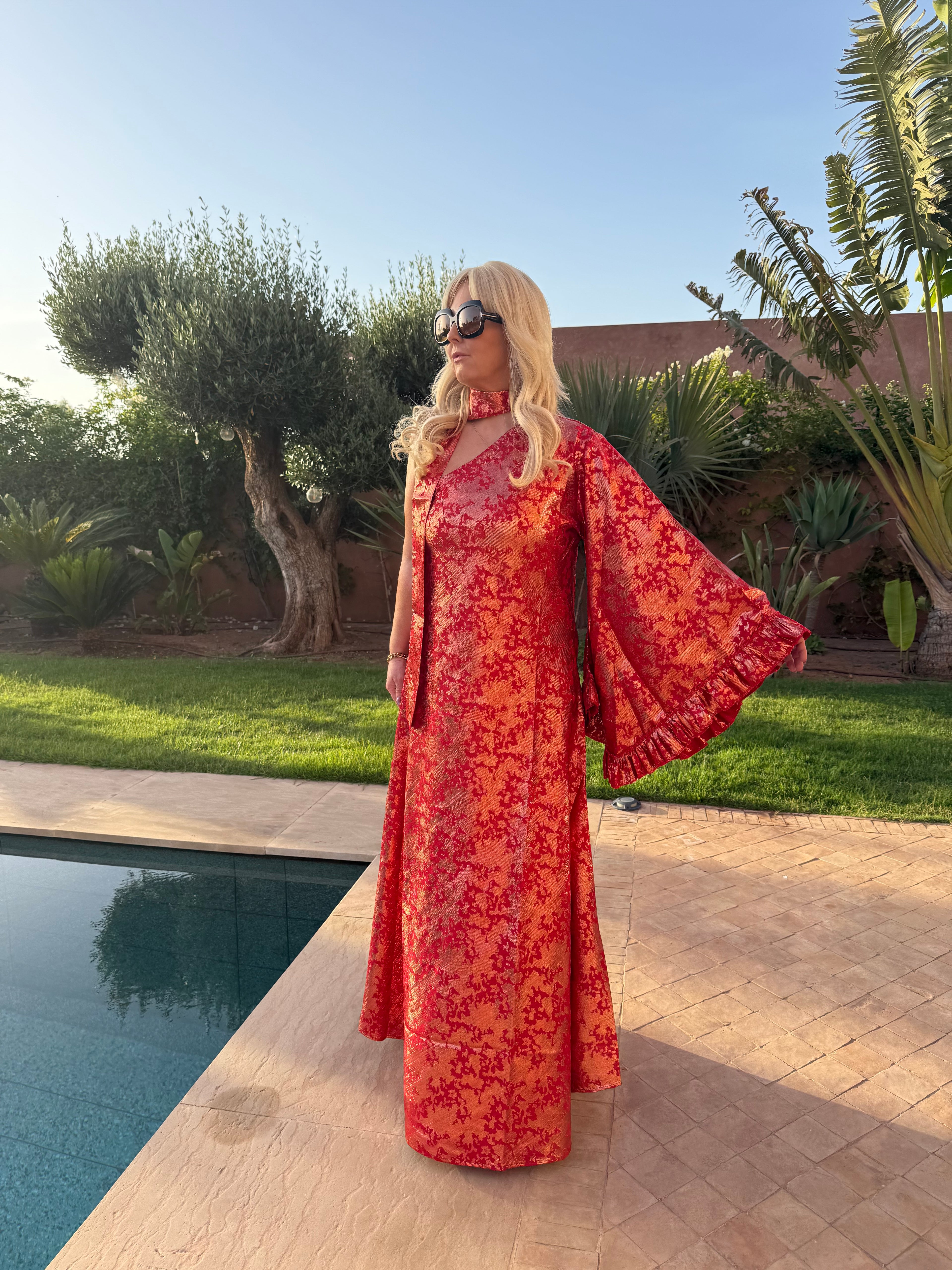 Stevie - Firelight Metallic One Shoulder