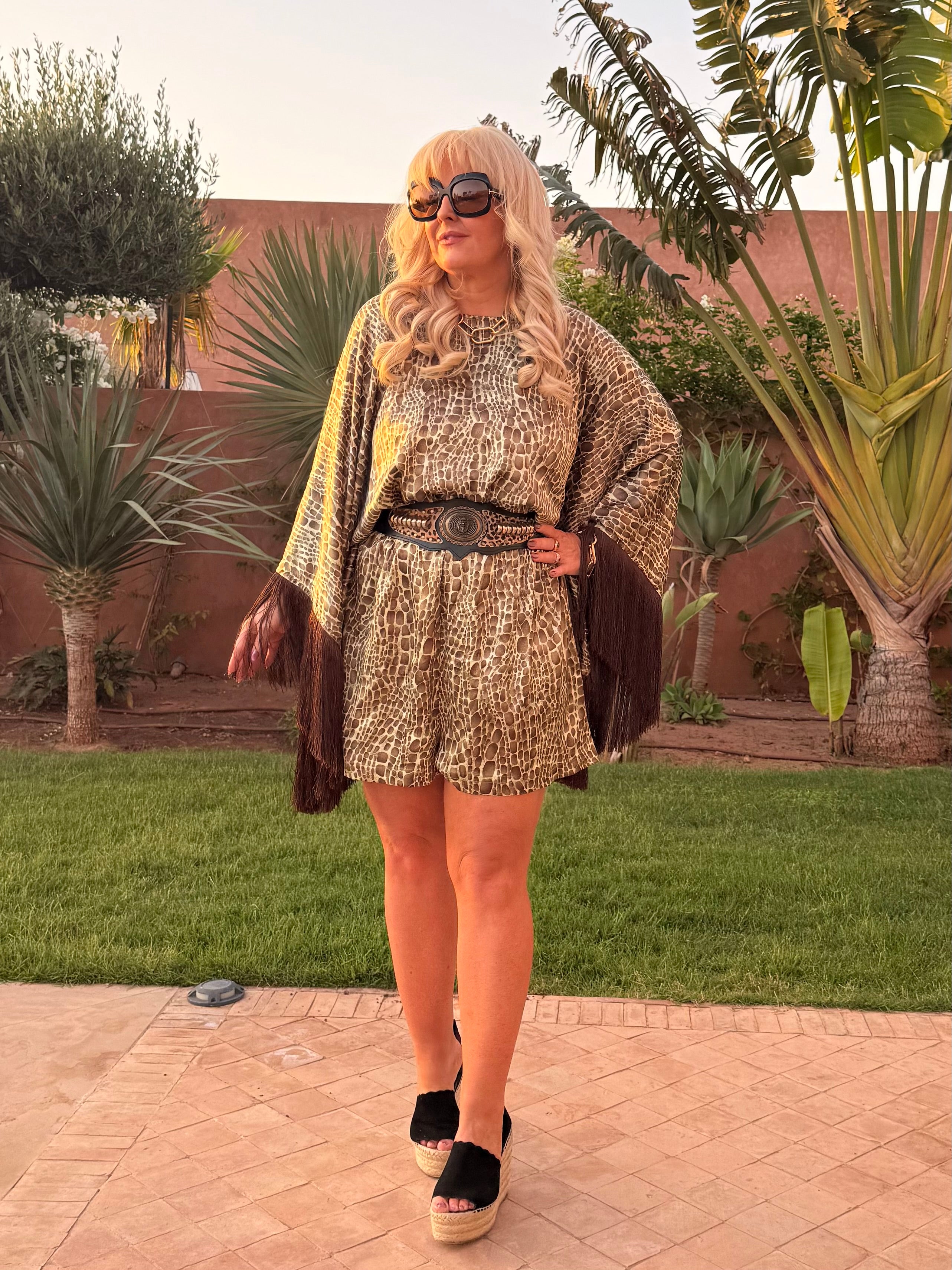 Vintage - Olive Mocha 70s Croc Sam Playsuit
