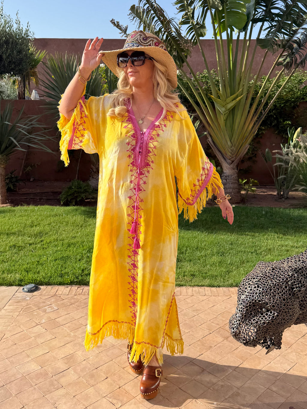 Kaftan - Talitha Fringed Moroccan Dream Tie Dye