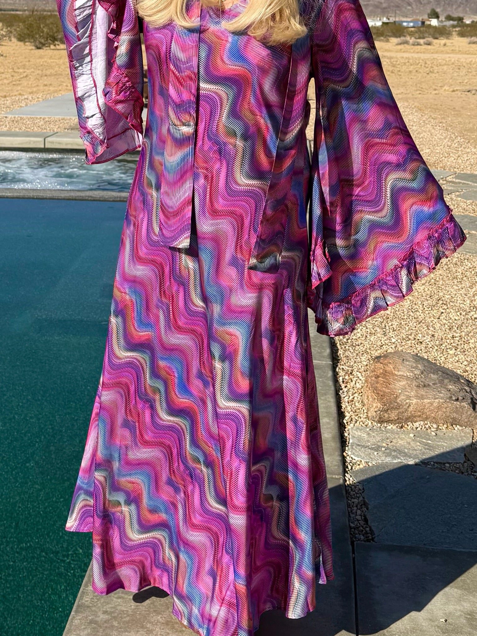 Stevie - Stevie Dress – Psychedelic Wave Print
