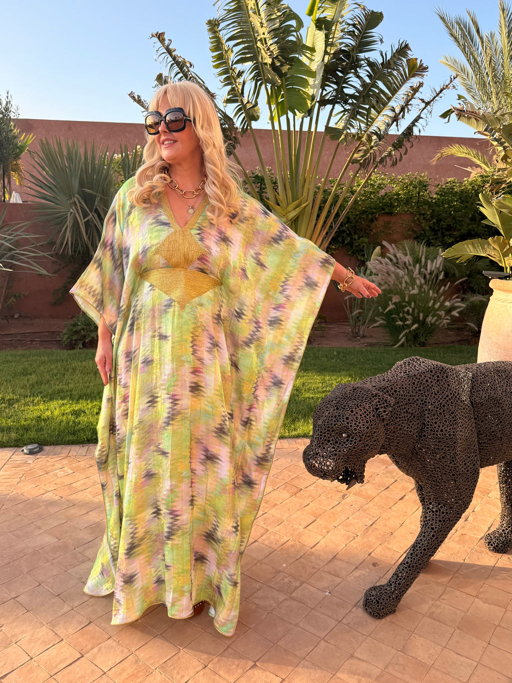 Kaftan - Ikat Gold Dream Maxi
