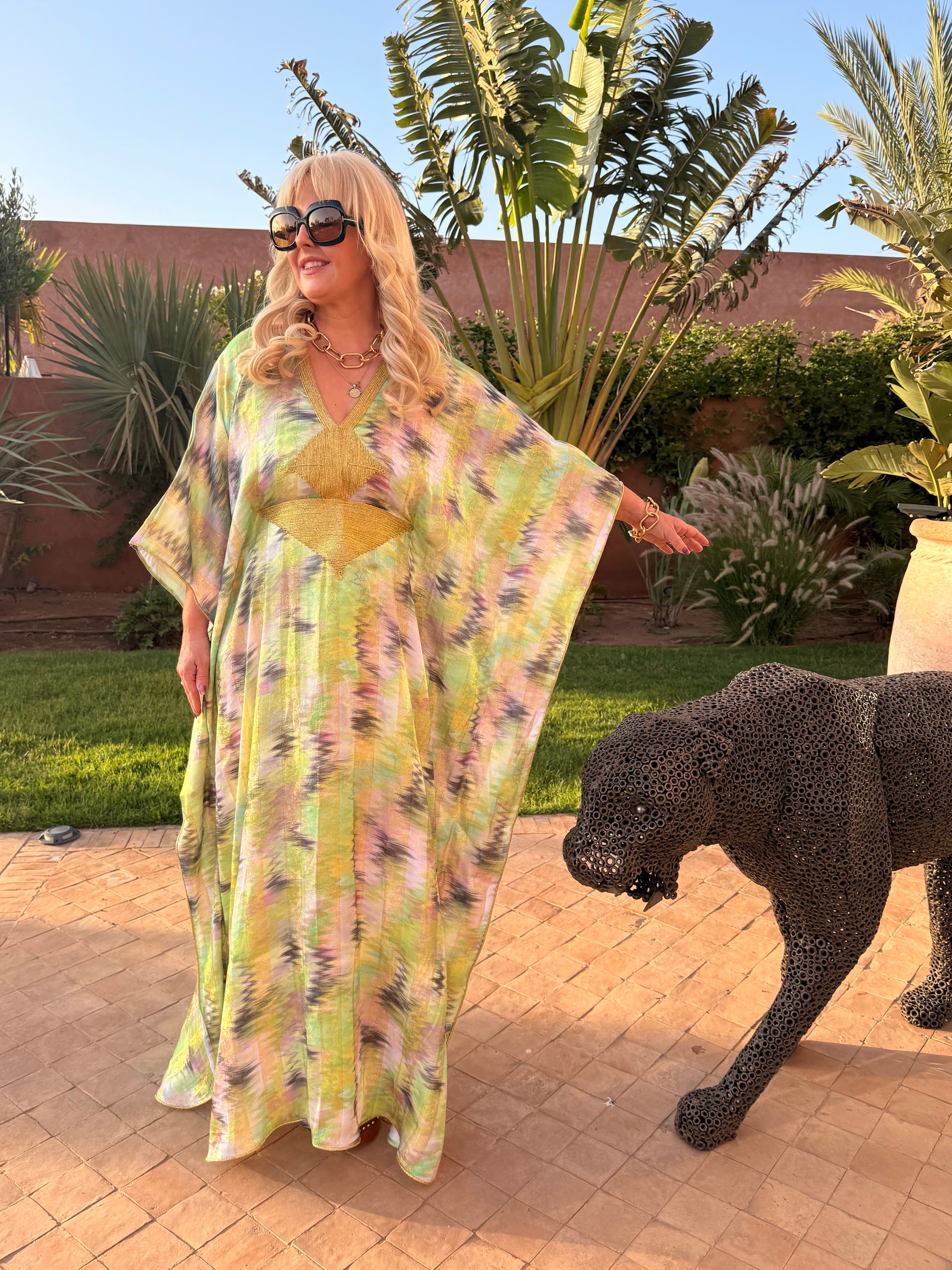 Kaftan - Ikat Gold Dream Maxi