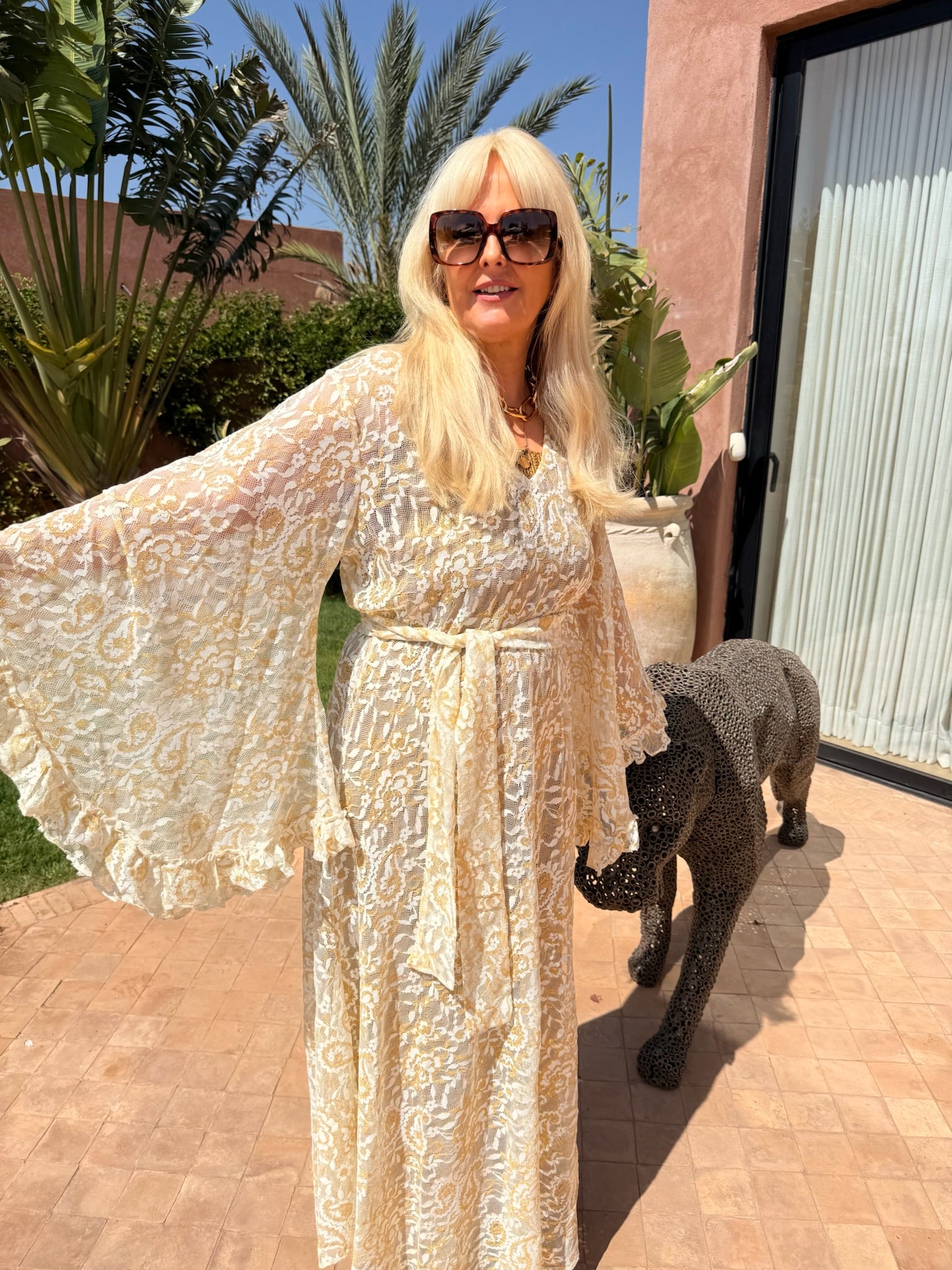 Stevie - Cream & Gold Lace
