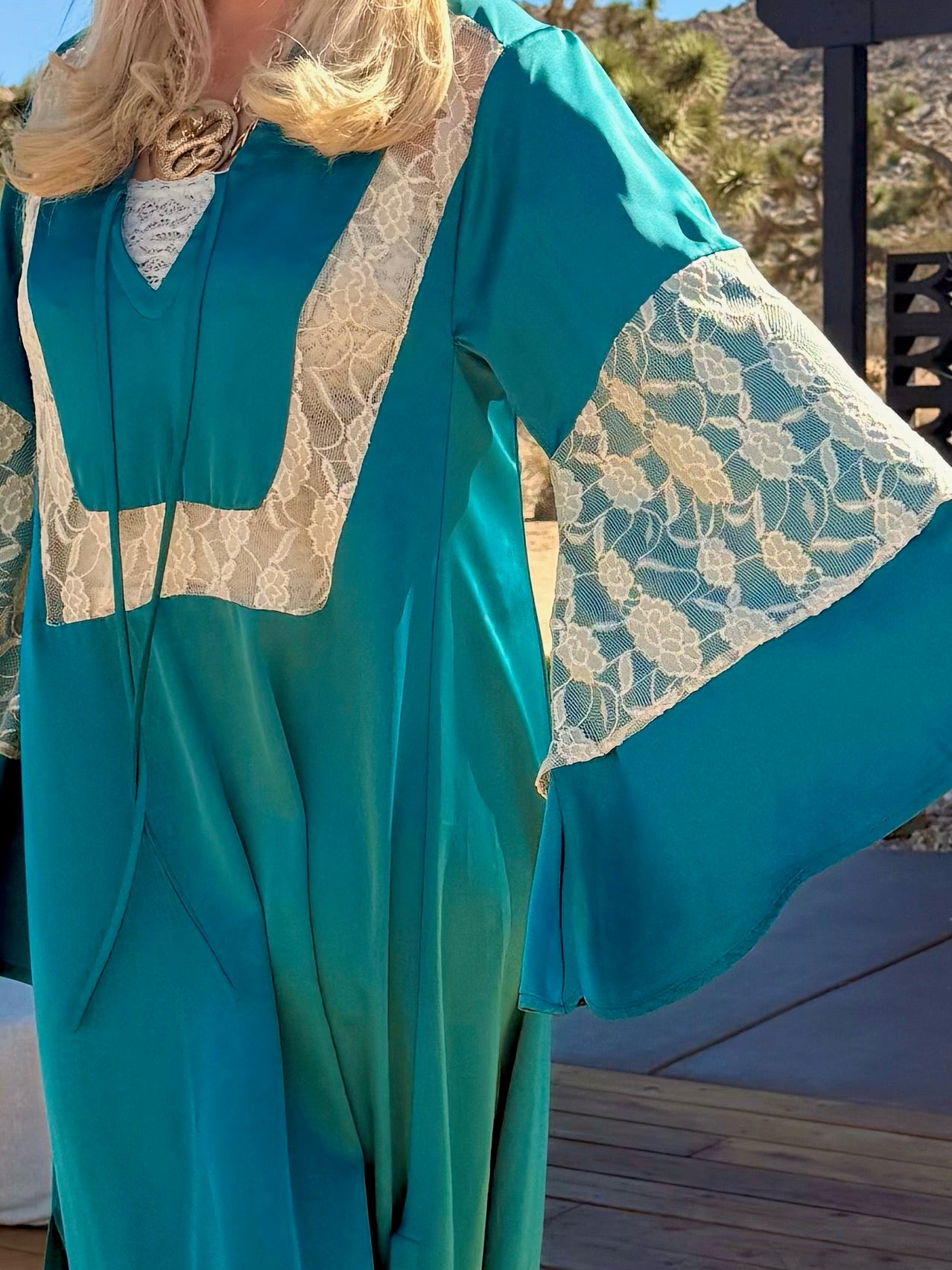 Dora - Jade Silk & Lace