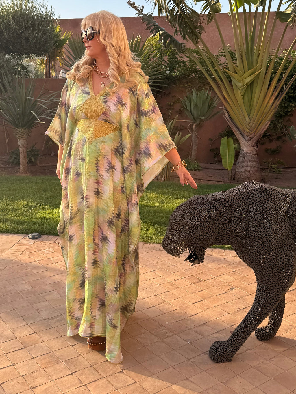 Kaftan - Ikat Gold Dream Maxi