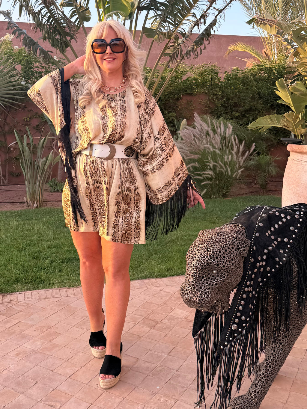 Sam Snake print Playsuit Jane’s Coachella outfit
