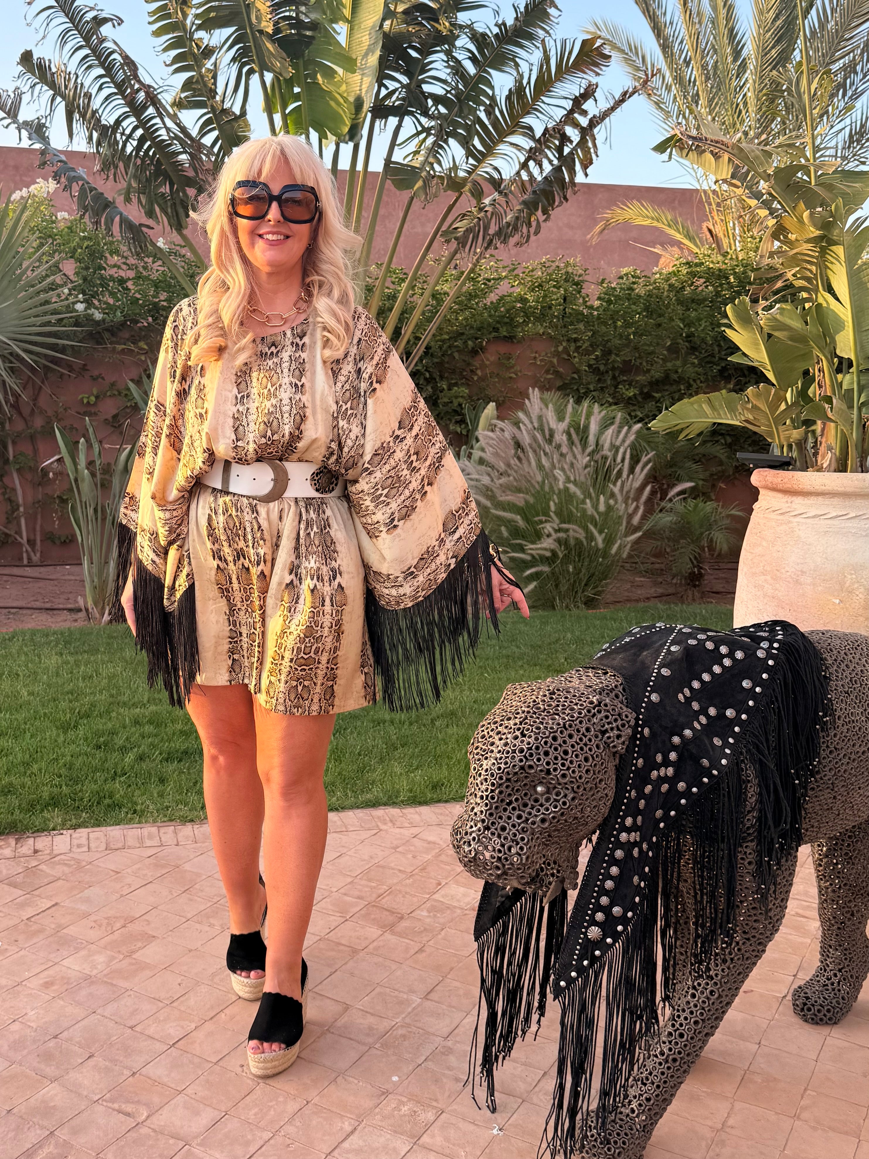 Sam Snake print Playsuit Jane’s Coachella outfit