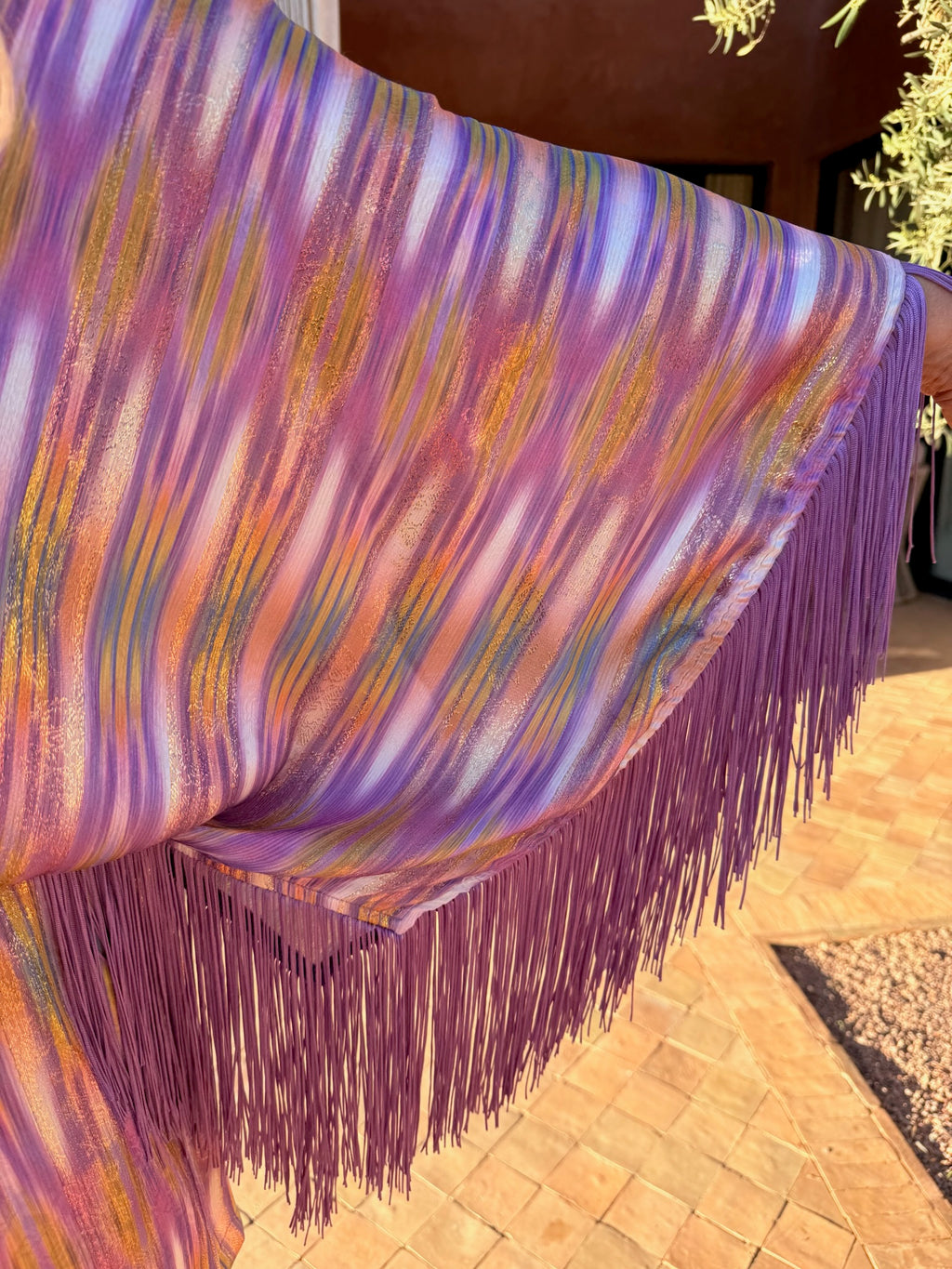 Sam - Lilac Metallic Fringe