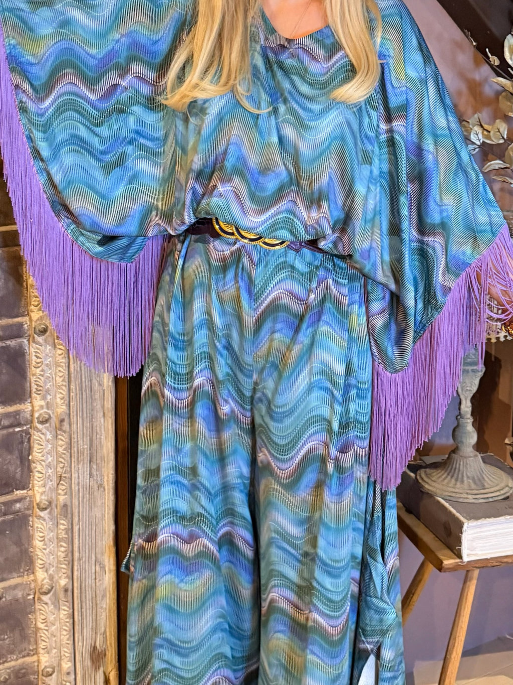 Salma - Multicolor Wave Silk Jumpsuit