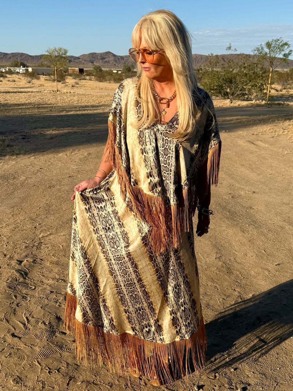 Spencer - Snake With Caramel Fringe Set
