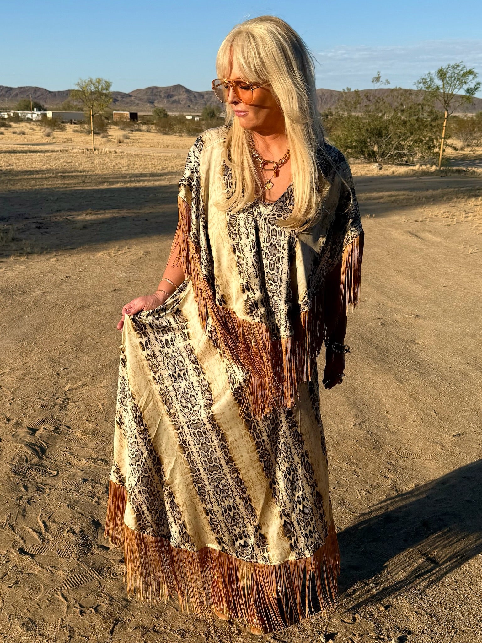 Spencer - Snake With Caramel Fringe Set