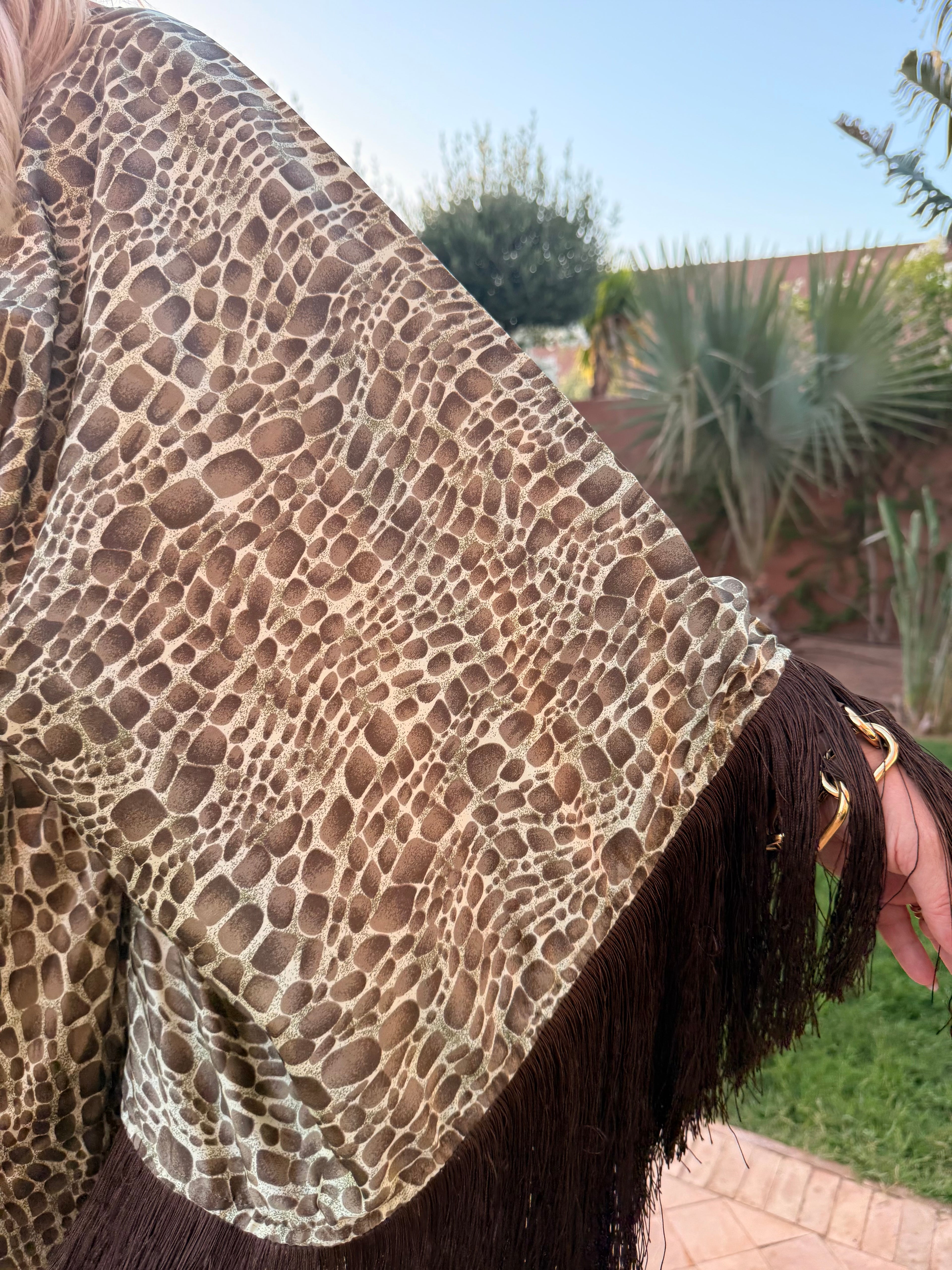 Vintage - Olive Mocha 70s Croc Sam Playsuit