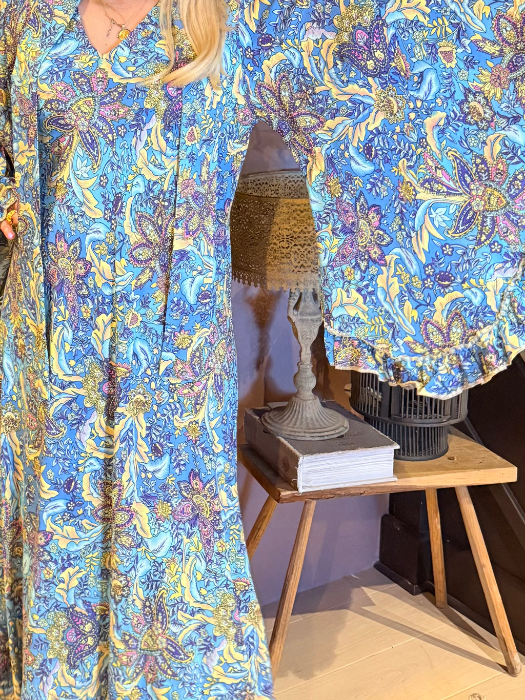 Stevie Dress — Bluebell Paisley