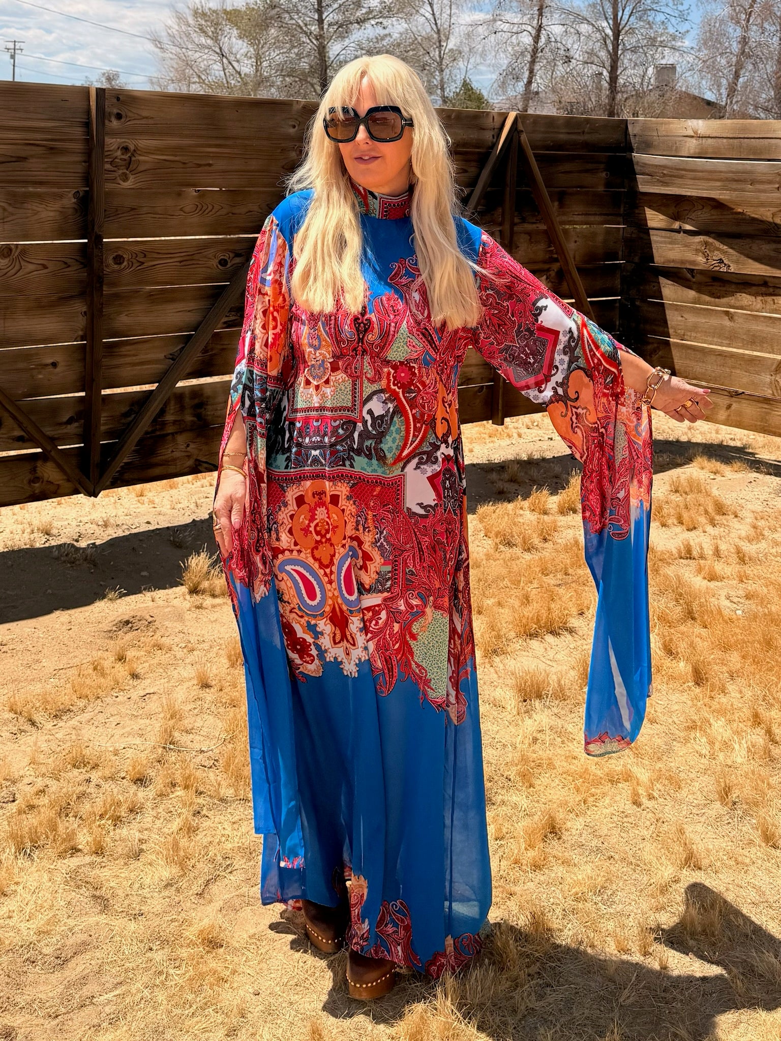 Kime - Blue & Red Paisley Patchwork