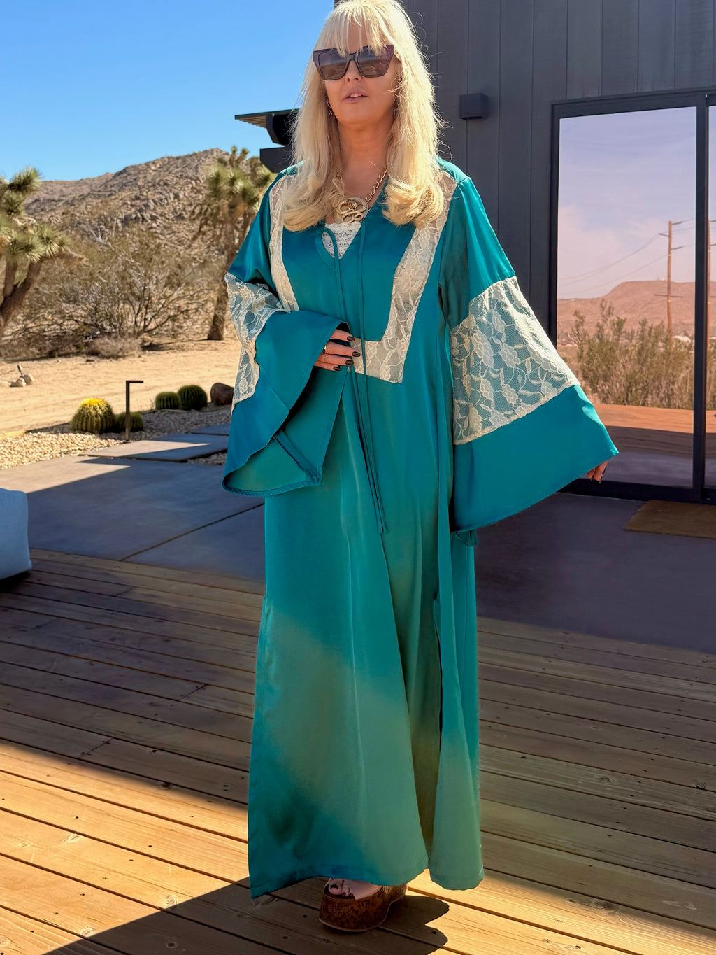 Dora - Jade Silk & Lace