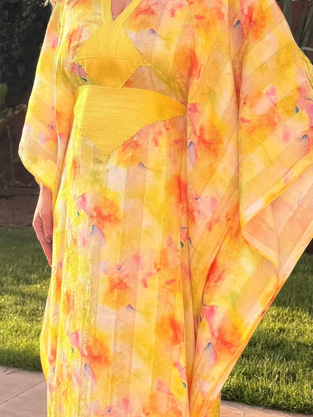 Kaftan - Sunshine Bloom embroidered Maxi
