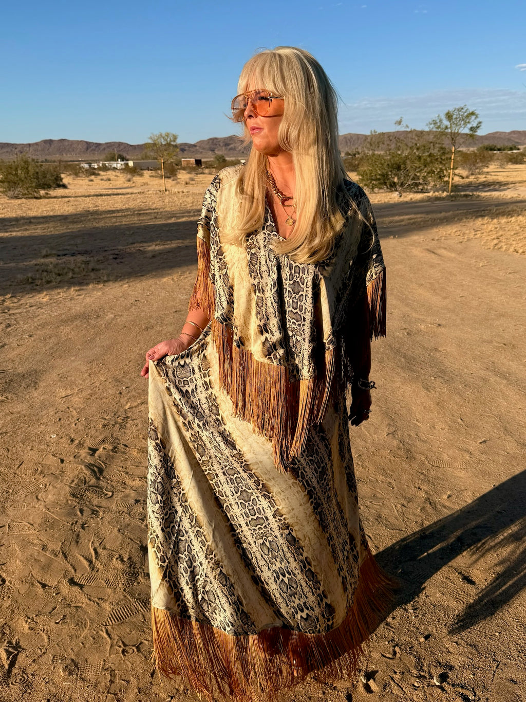 Spencer - Snake With Caramel Fringe Set