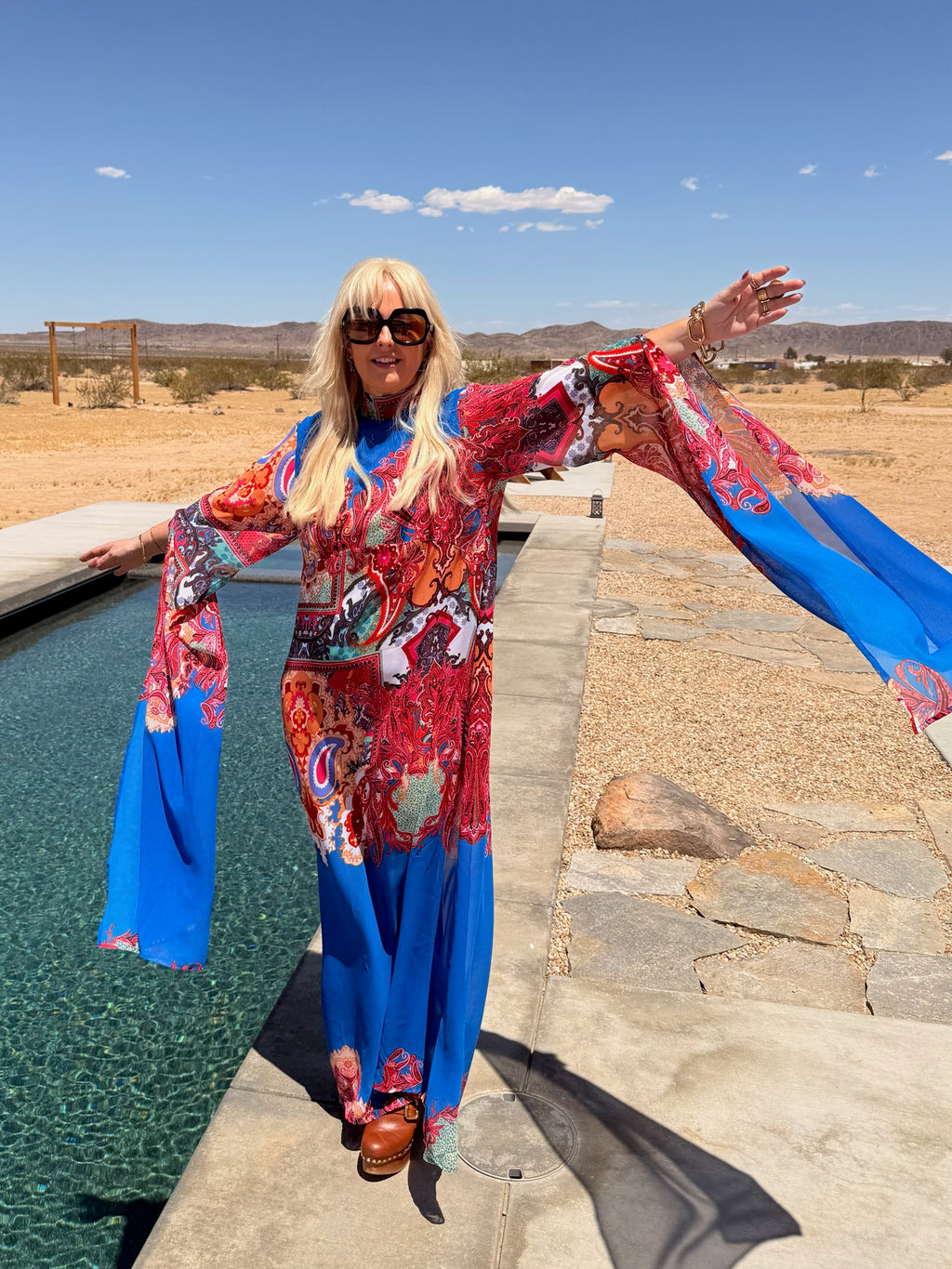 Kime - Blue & Red Paisley Patchwork