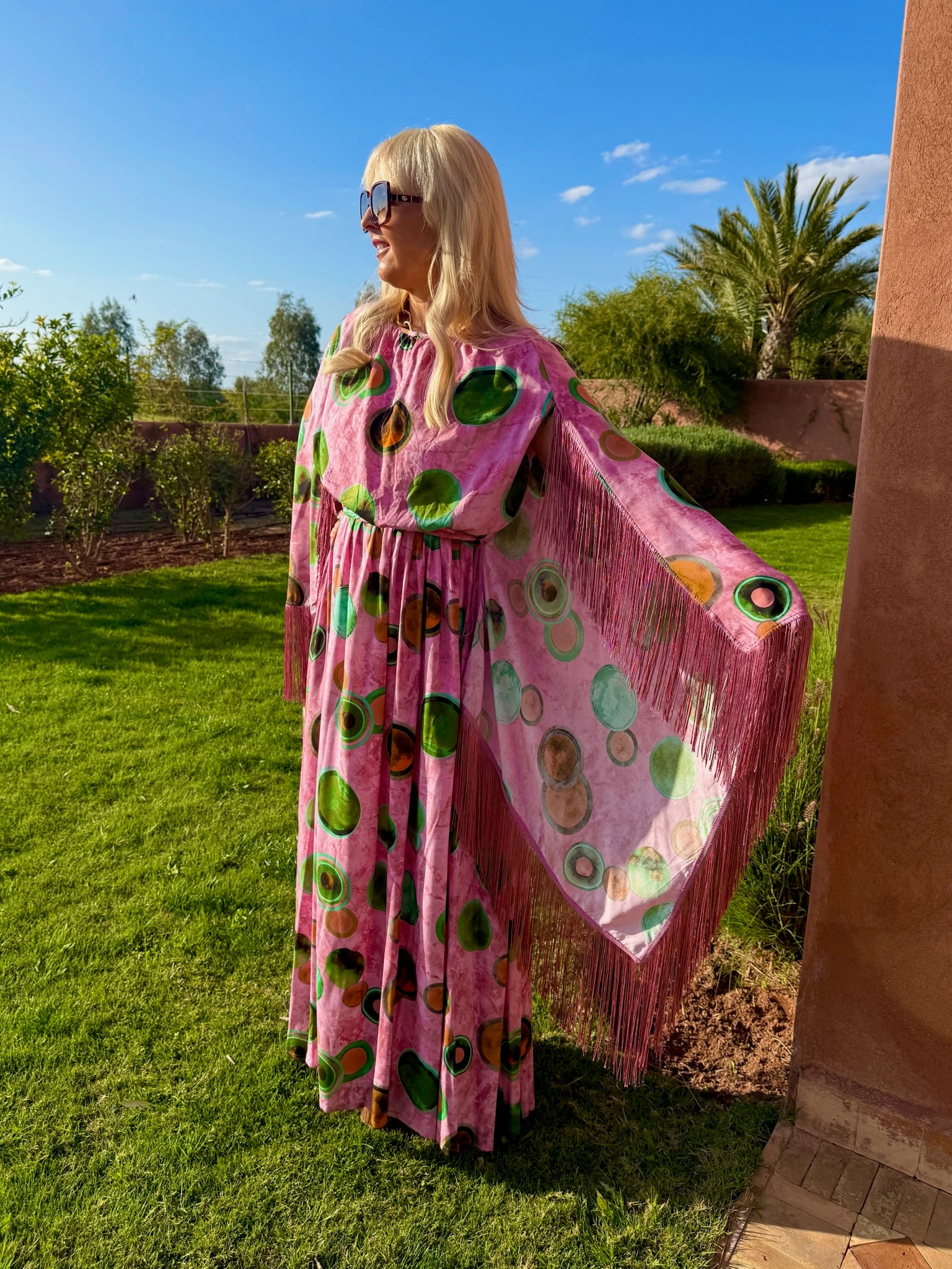 Chloe - Pink Circle Print