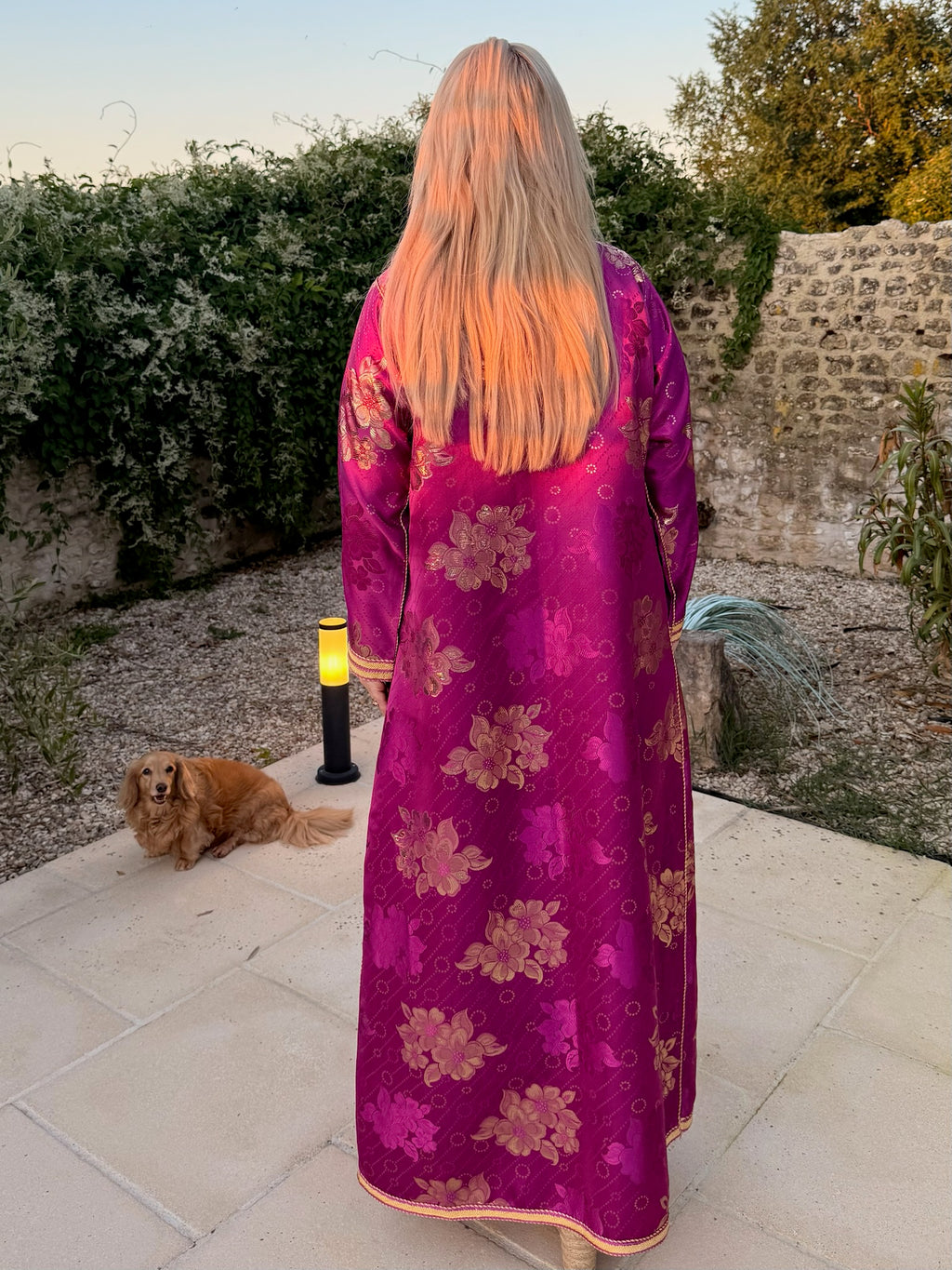 Vintage 1970s Purple And Gold Brocade Kimono Jacket