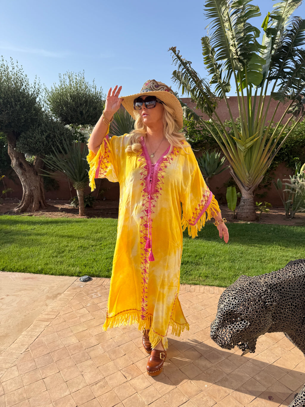 Kaftan - Talitha Fringed Moroccan Dream Tie Dye