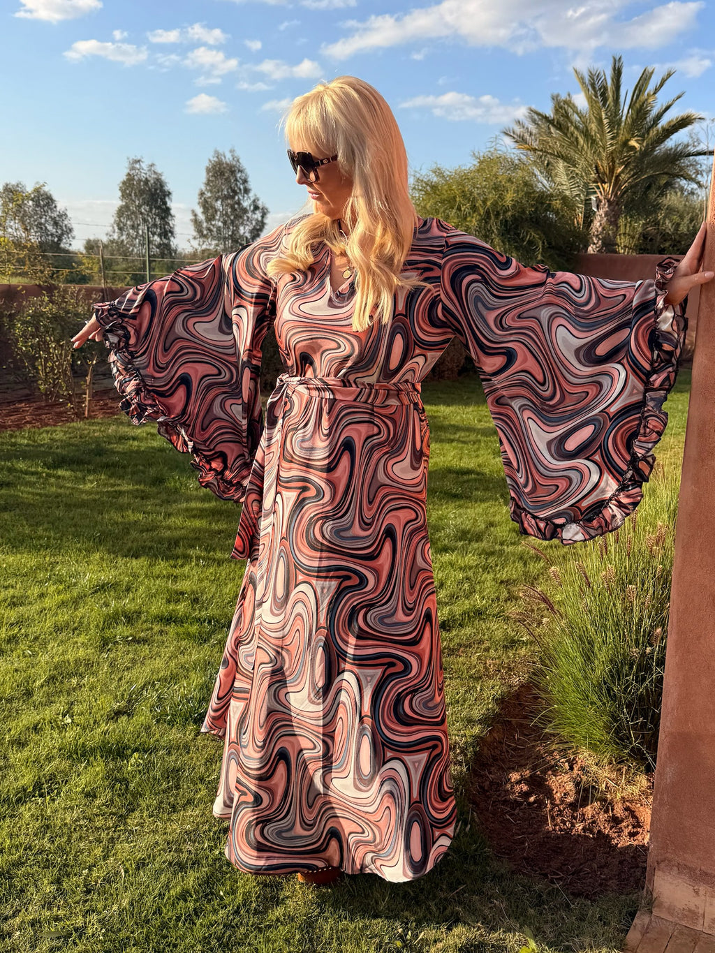 Stevie – Neutral Brown Pucci Swirl