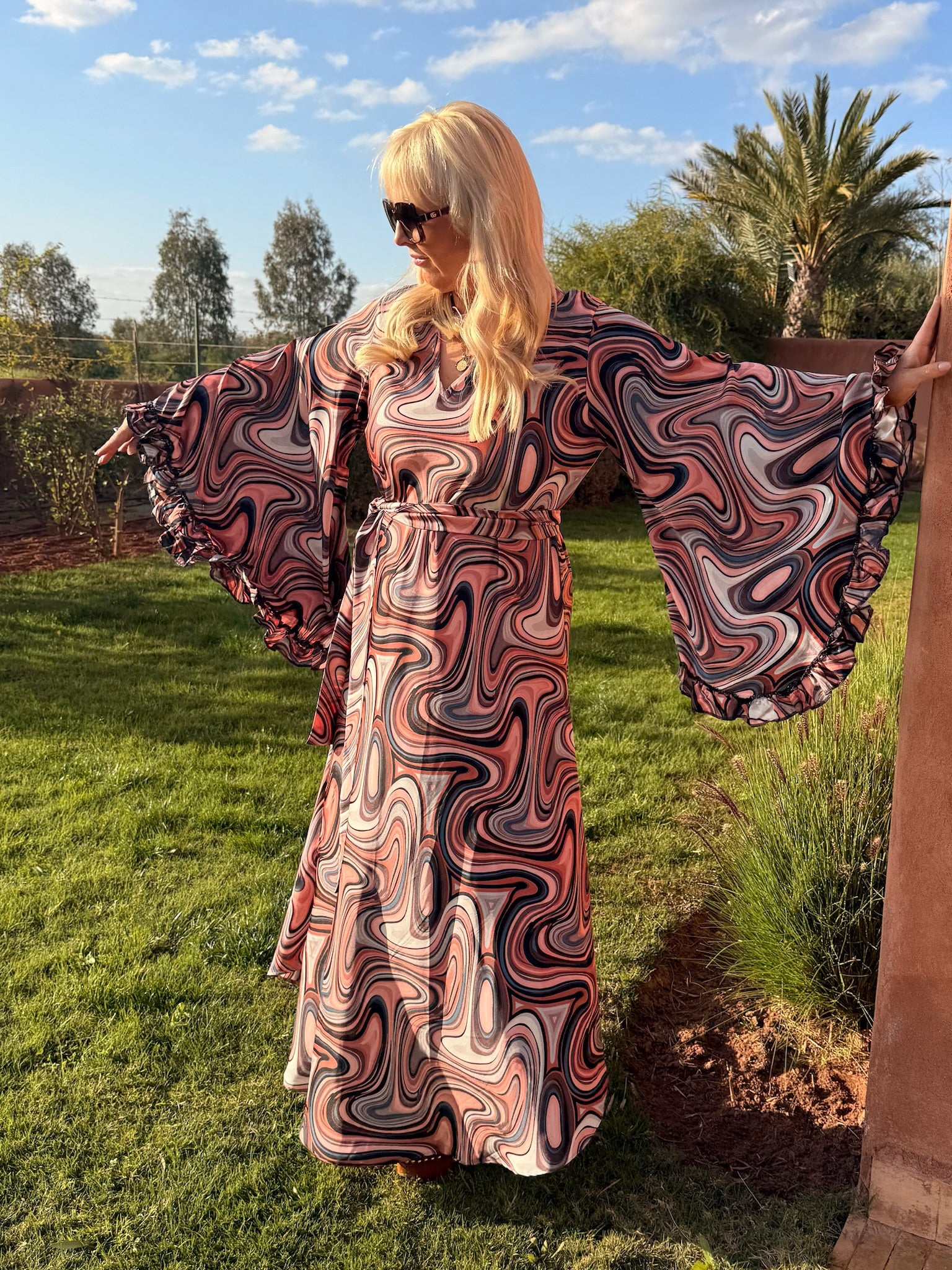 Stevie – Neutral Brown Pucci Swirl