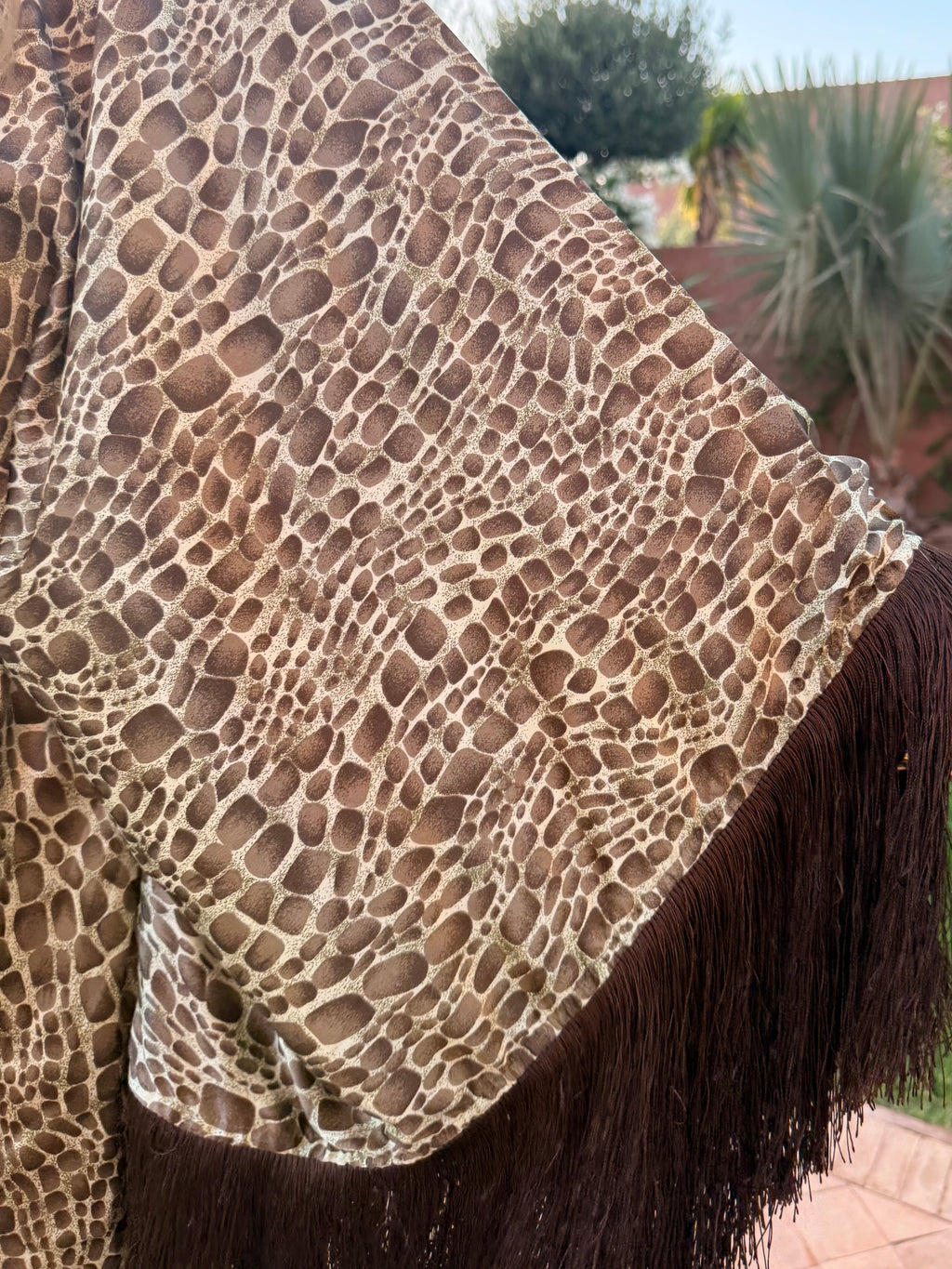 Vintage - Olive Mocha 70s Croc Sam Playsuit